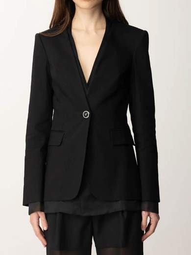 104674A2EE Pinko Gallina | Elegant Blazer In Linen And Silk