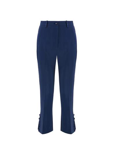 PA08651E2 Elisabetta Franchi Crepe Tuxedo Pants With Satin Bands