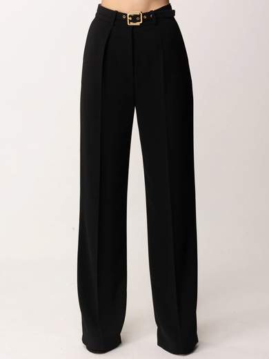 パンツ ELISABETTA FRANCHI LIGHT CREPES PANTS WITH PINCES Elisabetta Franchi stretch crepe trousers for women