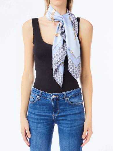 スカーフ LIU JO Woman Scarf Blue 2A5028T0300 93953 スカーフ LIU JO Woman Scarf Blue 2A5028T0300 93953