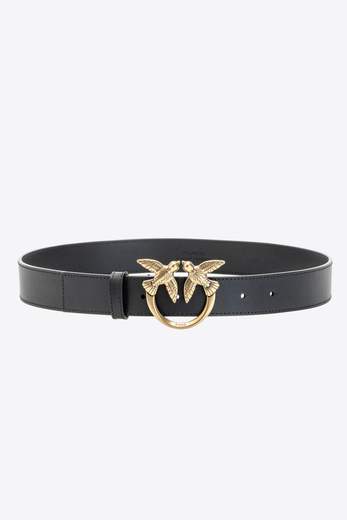 Pinko - Cintura BERRY SIMPLY in pelle bianca con fibbia Love Birds |  Donnastore.it